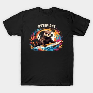 Surfing Otter 841 Otter My Way California Sea Otter T-Shirt